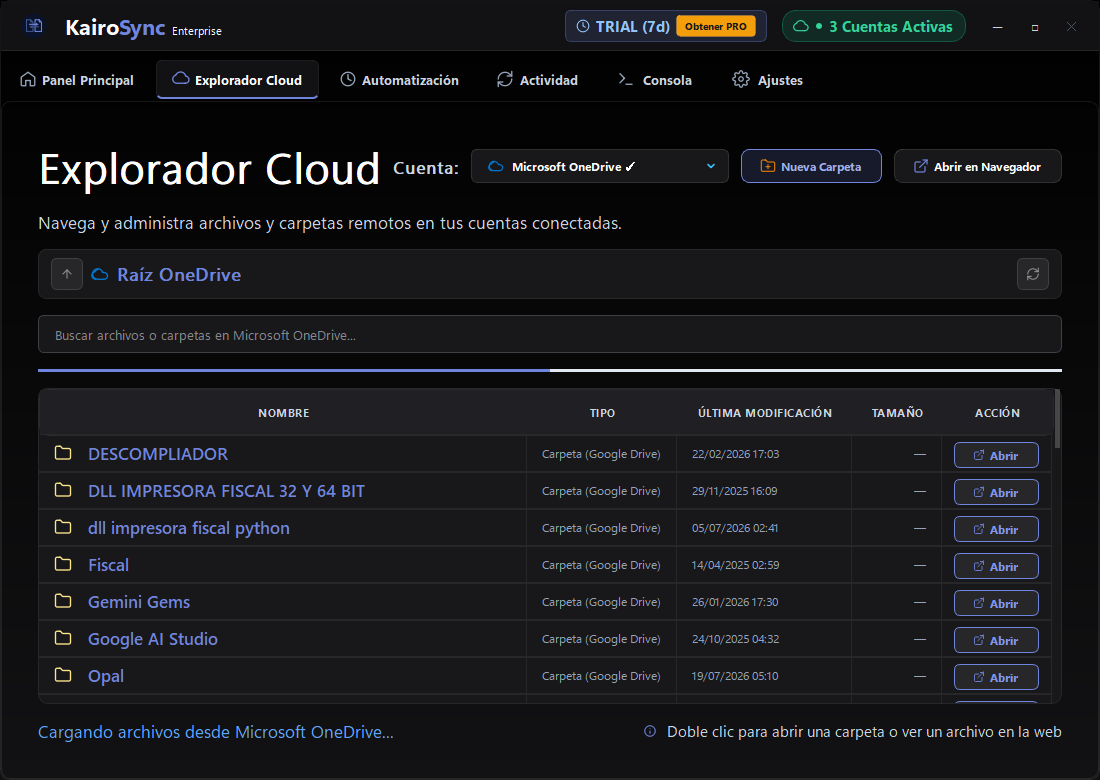 KairoSync Explorador OneDrive