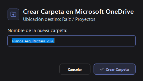 Modal de Nueva Carpeta